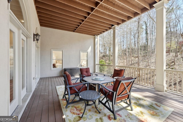 view of wooden terrace