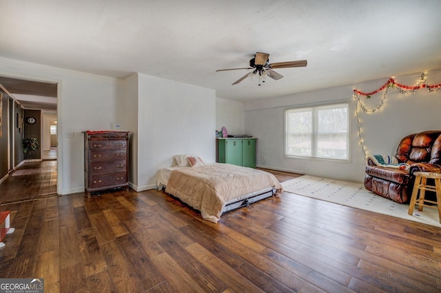 10174 Twin Oaks Dr SW, Covington, GA 30014 - bedroom featuring ceiling fan and hardwood / wood-style flooring