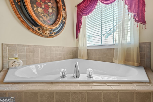 full bath featuring a garden tub