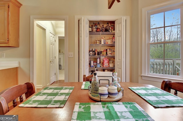 view of dining space