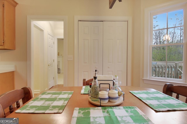 view of dining room