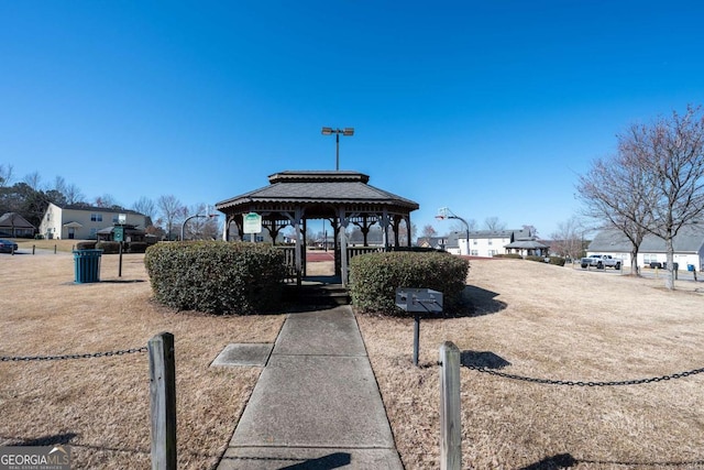 view of home's community with a gazebo