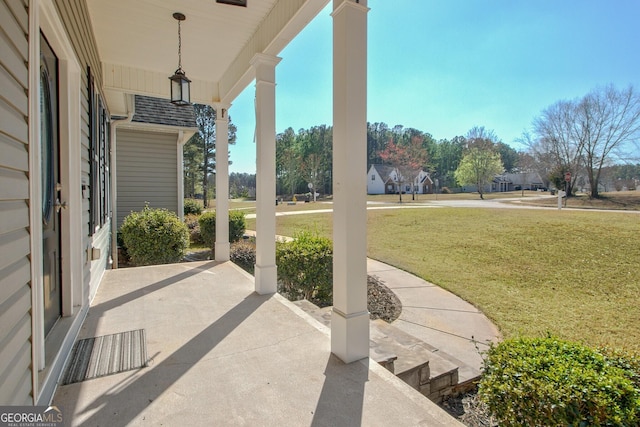 view of patio with covered porch