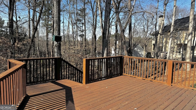 view of wooden deck