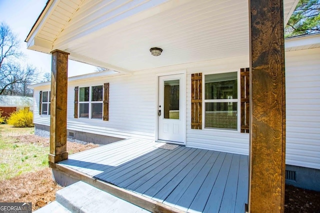 view of wooden deck