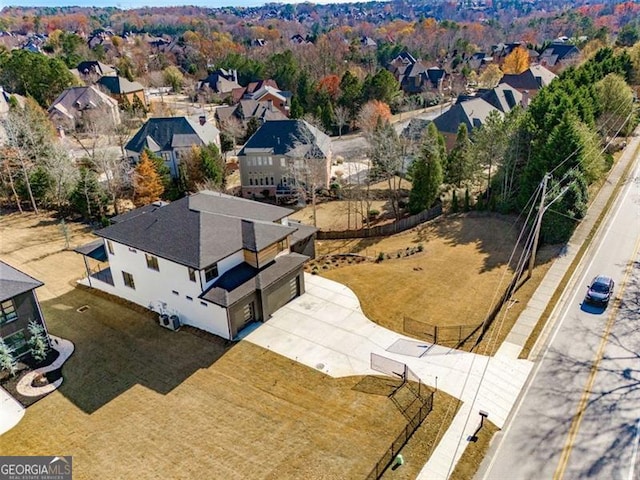 bird's eye view with a residential view