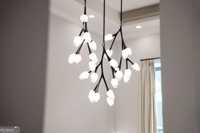 room details with an inviting chandelier