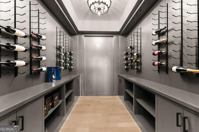 view of wine area