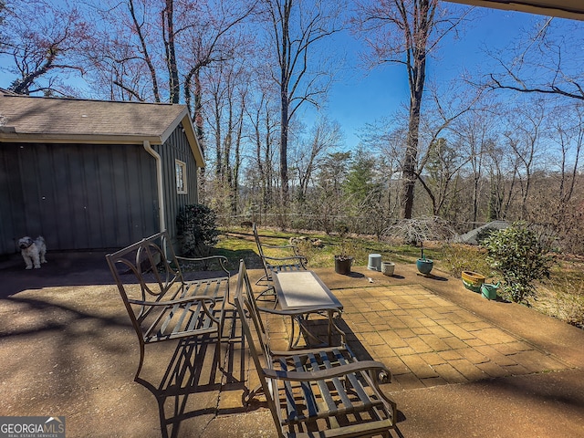 view of patio / terrace featuring outdoor dining space