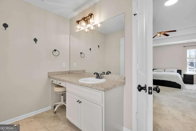 136 Spoonbill Cir, Savannah, GA 31405 - ensuite bathroom with vanity and ceiling fan