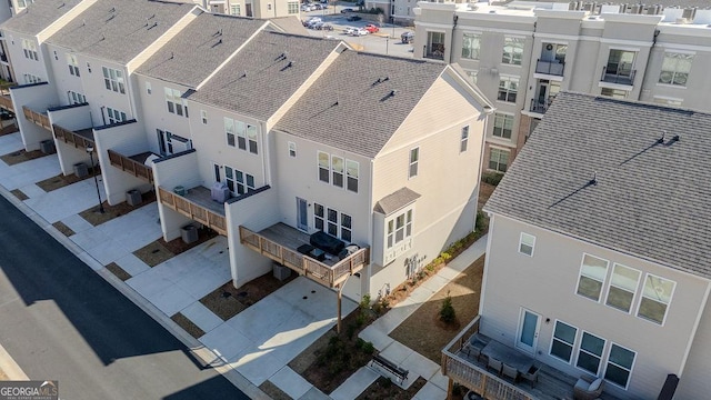 aerial view with a residential view