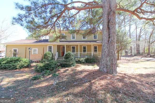 view of front of home featuring a porch