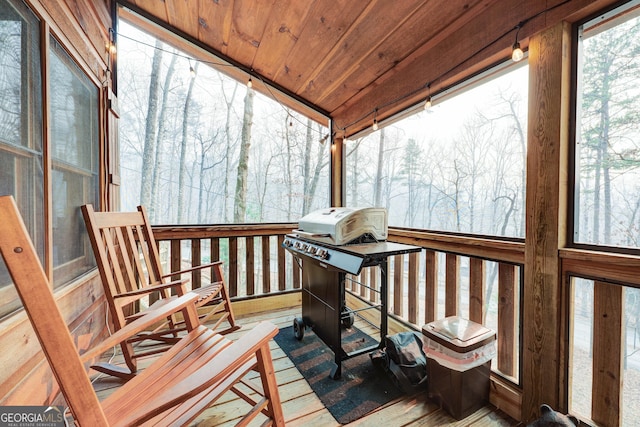 deck featuring a grill