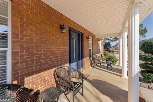 view of patio with covered porch