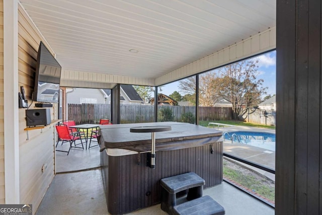 view of sunroom