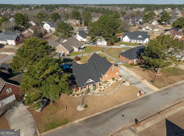 birds eye view of property featuring a residential view