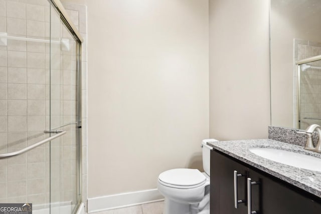 1199 Huff Rd Unit 121, Atlanta, GA 30318 - full bath with vanity, a stall shower, and tile patterned floors