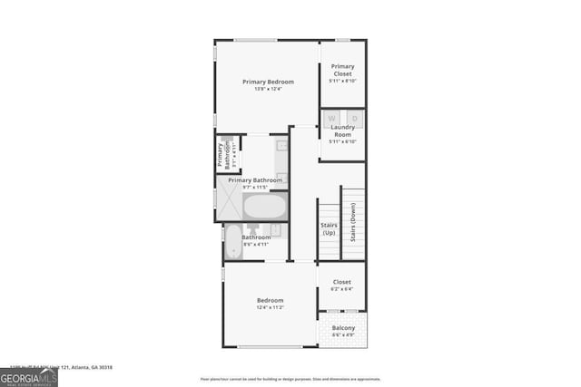 1199 Huff Rd Unit 121, Atlanta, GA 30318 - view of floor plan / room layout
