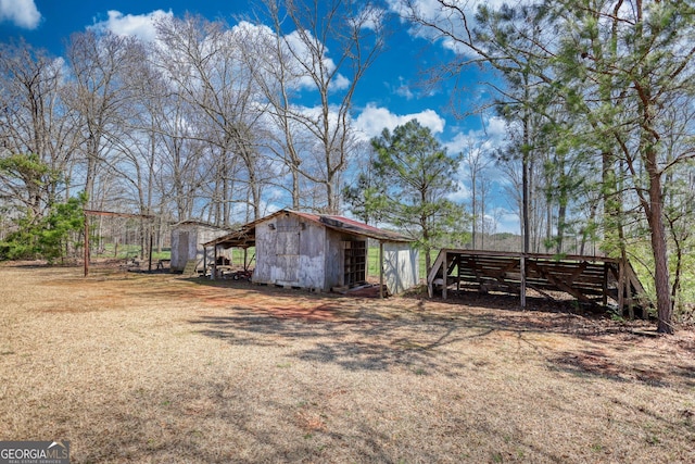 view of pole building with a carport