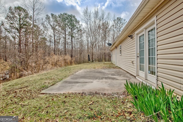 view of yard featuring a patio