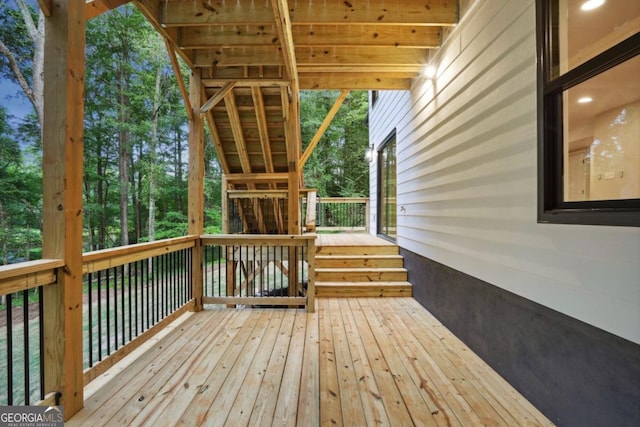 view of wooden terrace