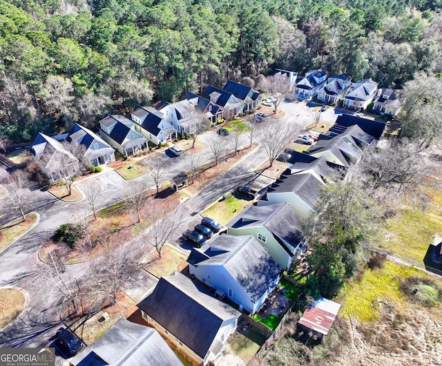 drone / aerial view featuring a residential view