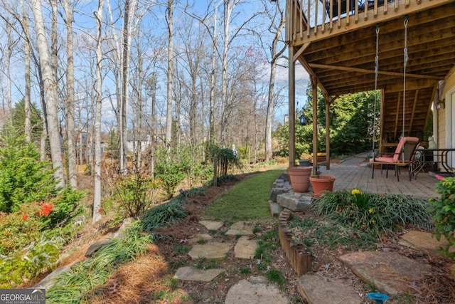 view of yard with a patio area