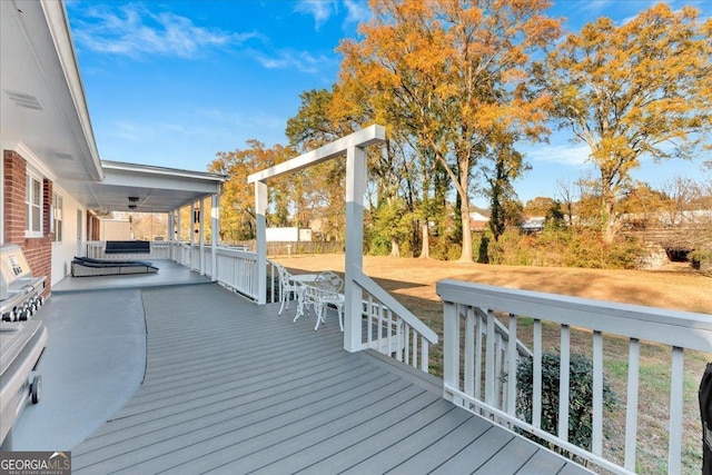 view of wooden deck