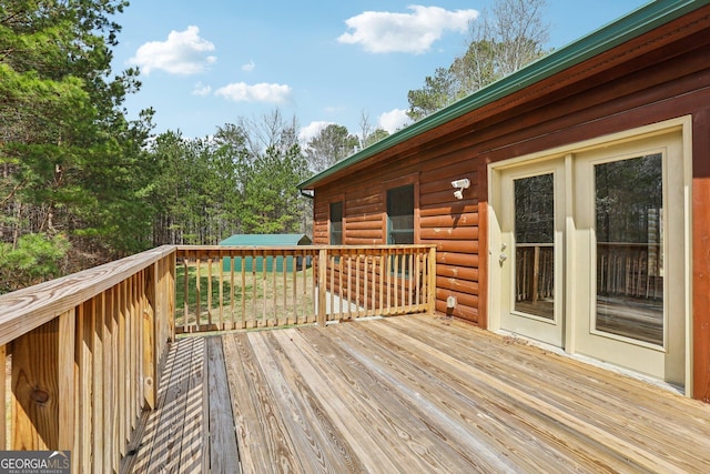 view of wooden deck