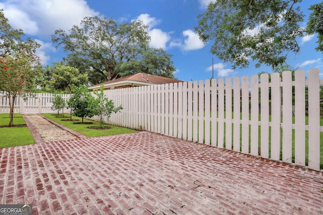 exterior space with fence