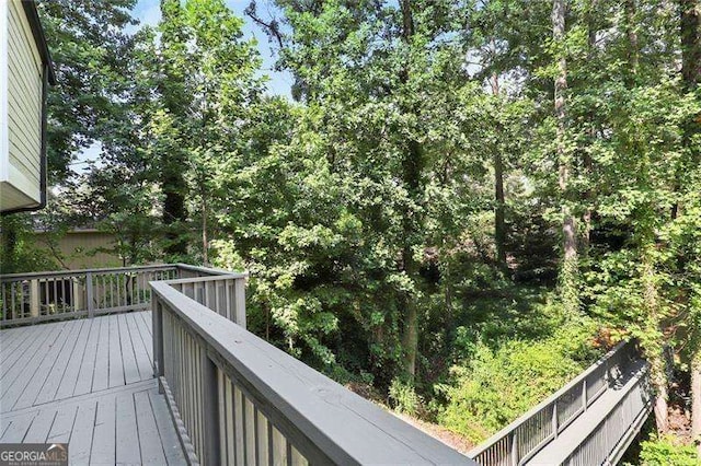 view of wooden deck