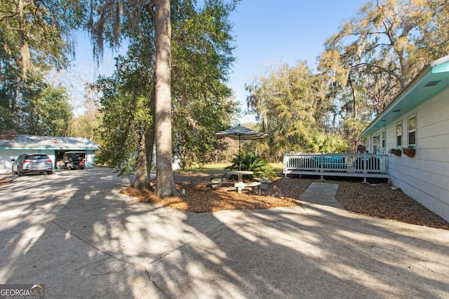 exterior space with a wooden deck