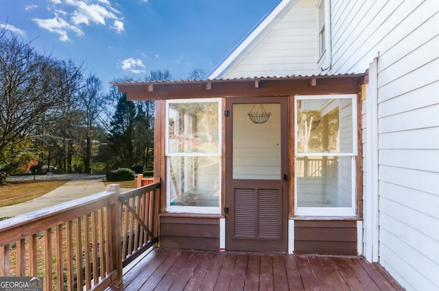 view of wooden terrace