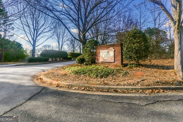 view of community sign