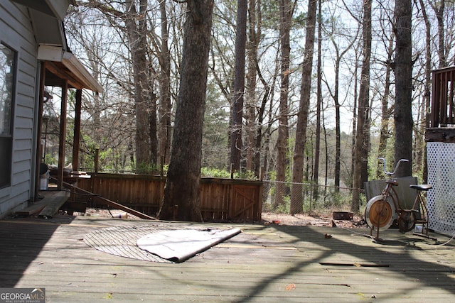 deck with fence