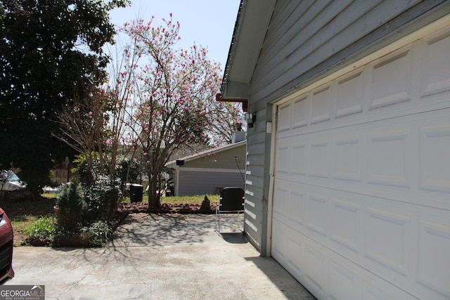 garage with driveway