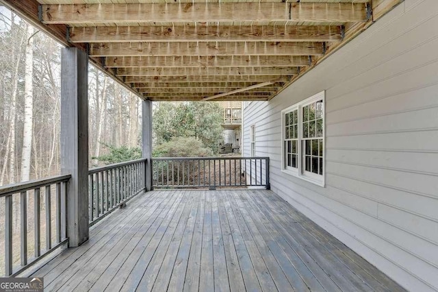 view of wooden deck