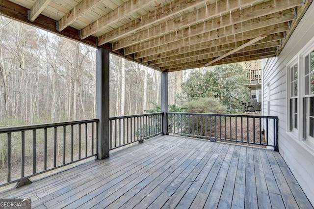 view of wooden terrace