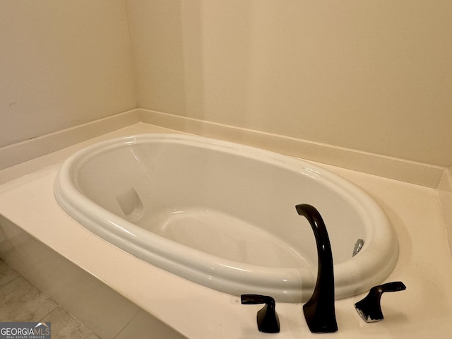 interior details with a bath