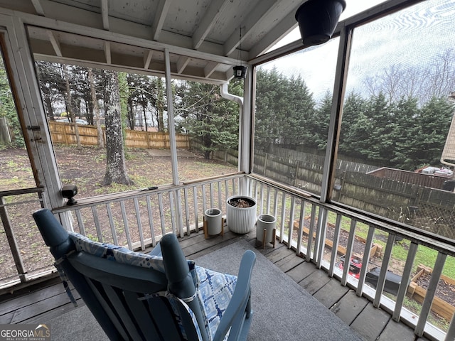 view of sunroom / solarium