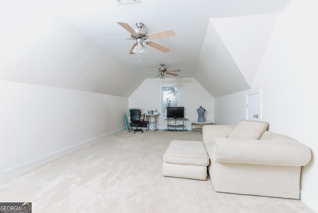 corridor with visible vents, an upstairs landing, ornamental molding, carpet floors, and baseboards