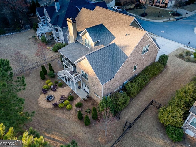 birds eye view of property