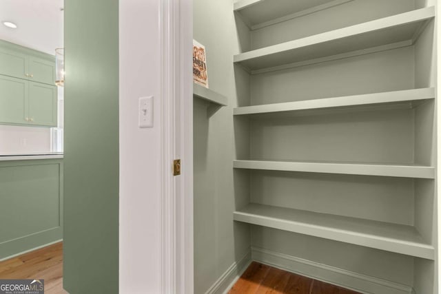 view of storage area