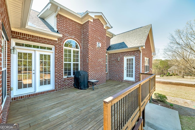 view of wooden deck