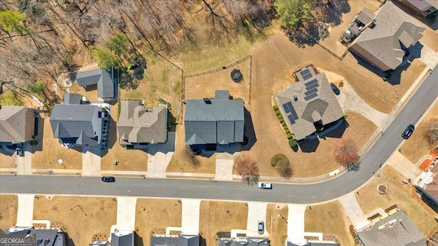 drone / aerial view with a residential view