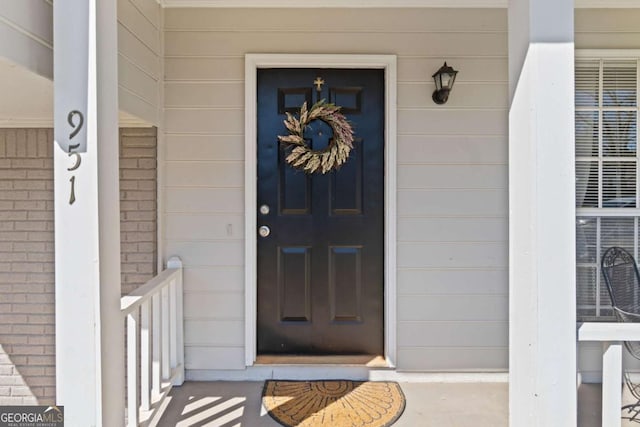 view of doorway to property