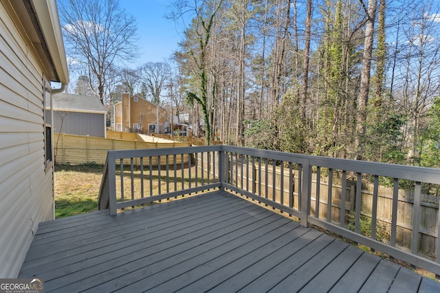 wooden deck with fence