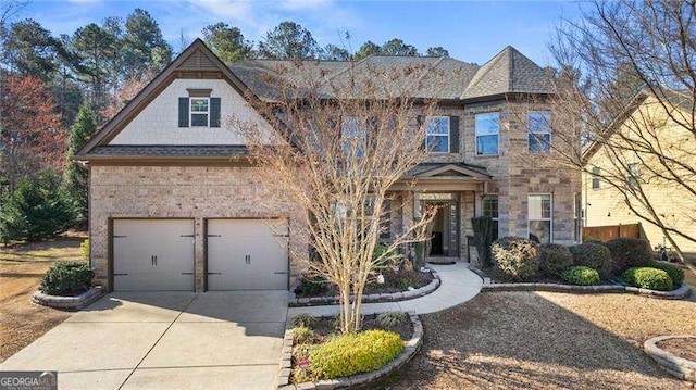 view of front of house with a garage and driveway