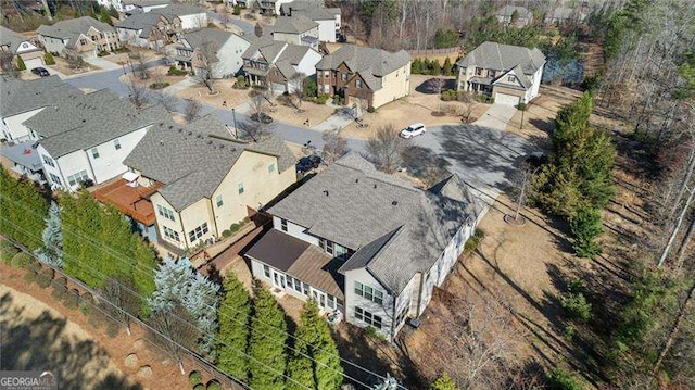 aerial view with a residential view