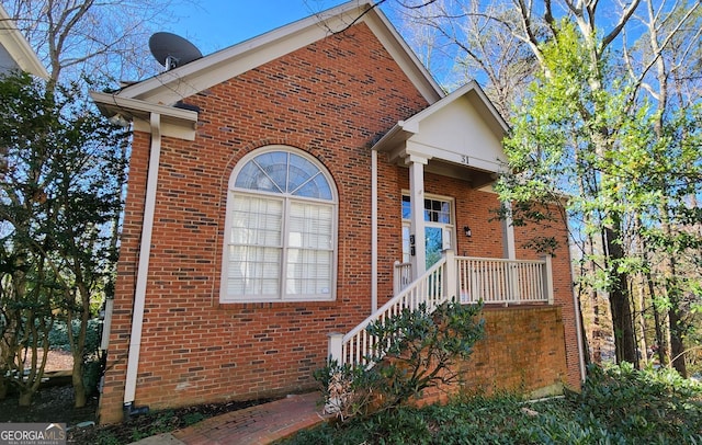 traditional home with brick siding